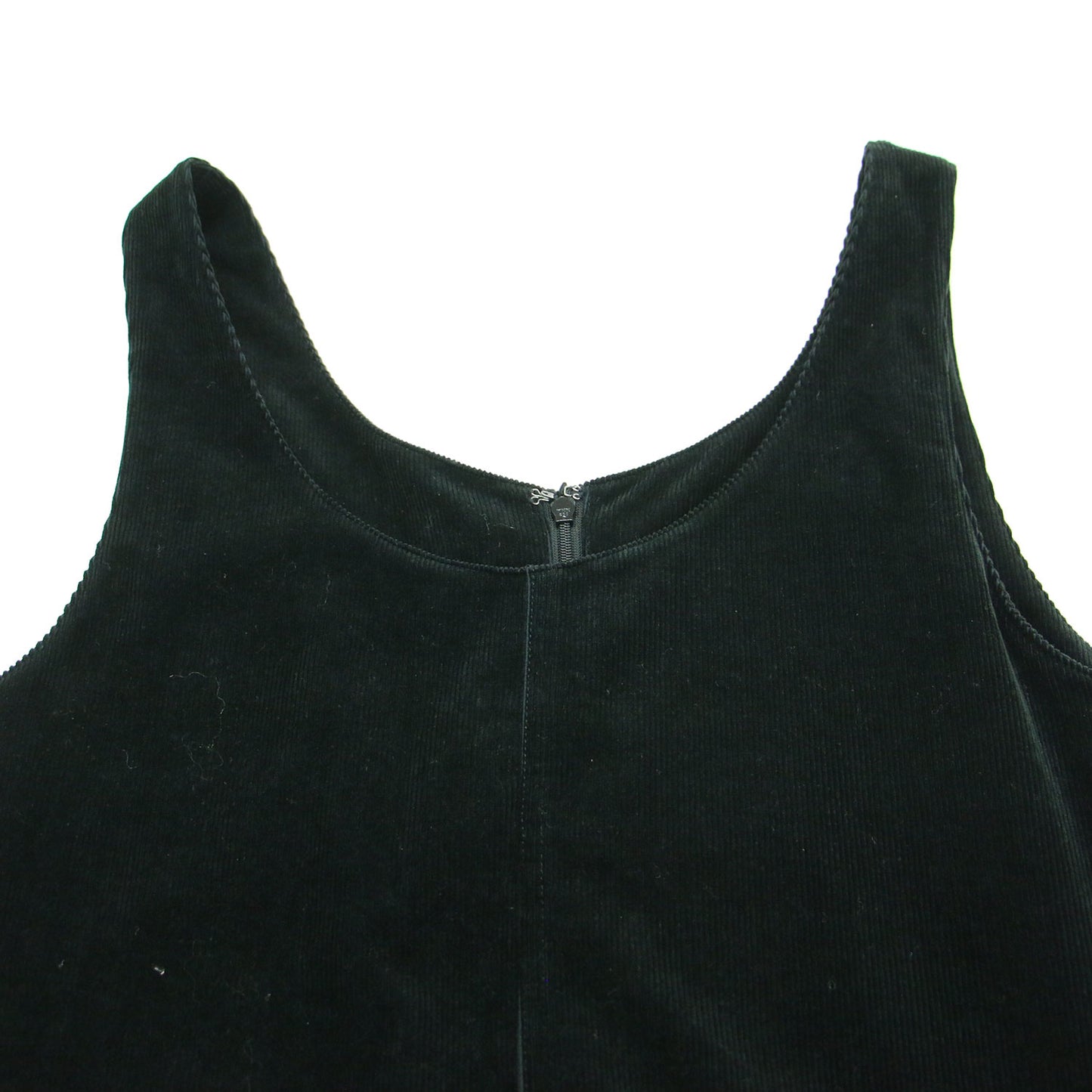 23秋冬 ストレッチ コーデュロイ ジャンパースカート / ワンピース ノースリーブ ロング丈 スリット コットン