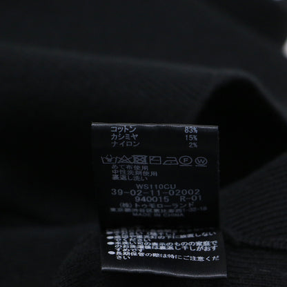 21春夏 コットン カシミヤ Vネック ショートカーディガン / ニット 長袖 コンパクト スムース編み