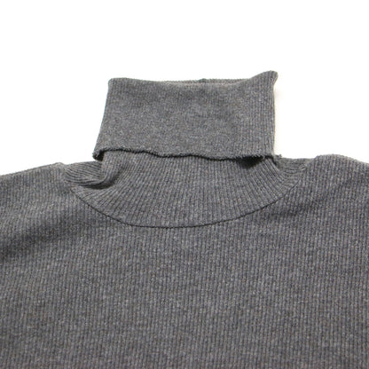 RETROVE 24秋冬 リブ タートル プルオーバー / ニット コンパクト ハイゲージ コットン ヤクウール