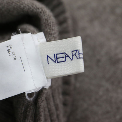 23秋冬 タートルネック スリット ショートニット / TURTLE NECK SLIT プルオーバー 長袖 ドロップショルダー ウール