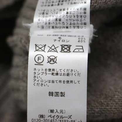 23秋冬 タートルネック スリット ショートニット / TURTLE NECK SLIT プルオーバー 長袖 ドロップショルダー ウール