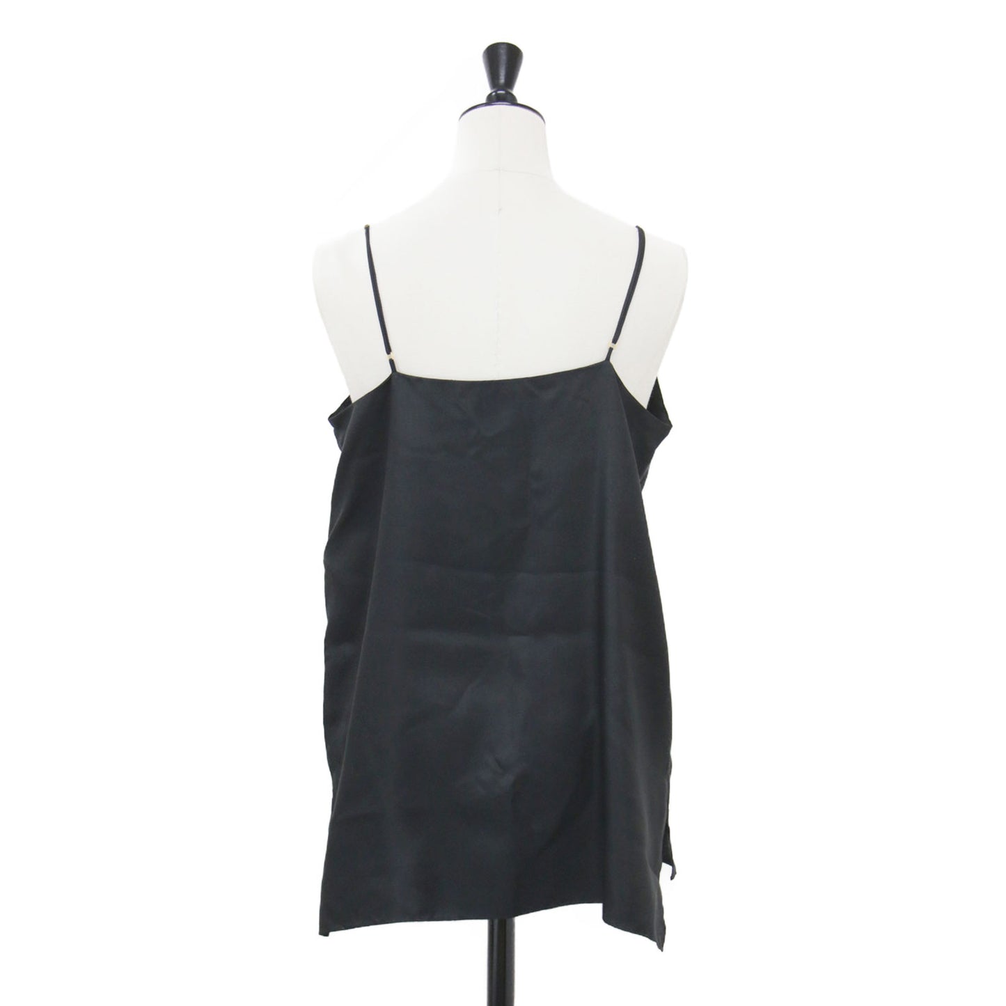 シルク Vネック キャミソール / ノースリーブ Aライン スリット