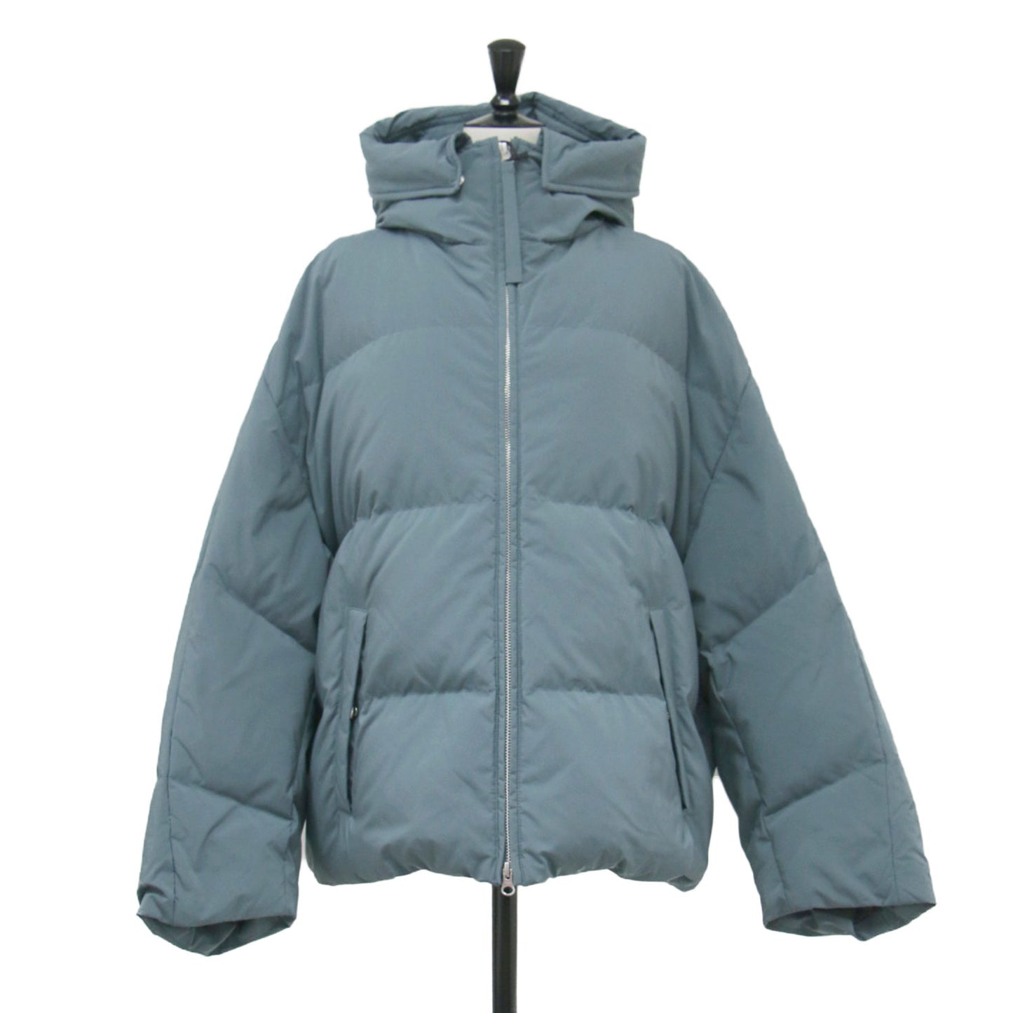 24秋冬 オルテン フード付き ダウンジャケット / olten ショートダウン 長袖 ハイネック ドロップショルダー ボックスシルエット