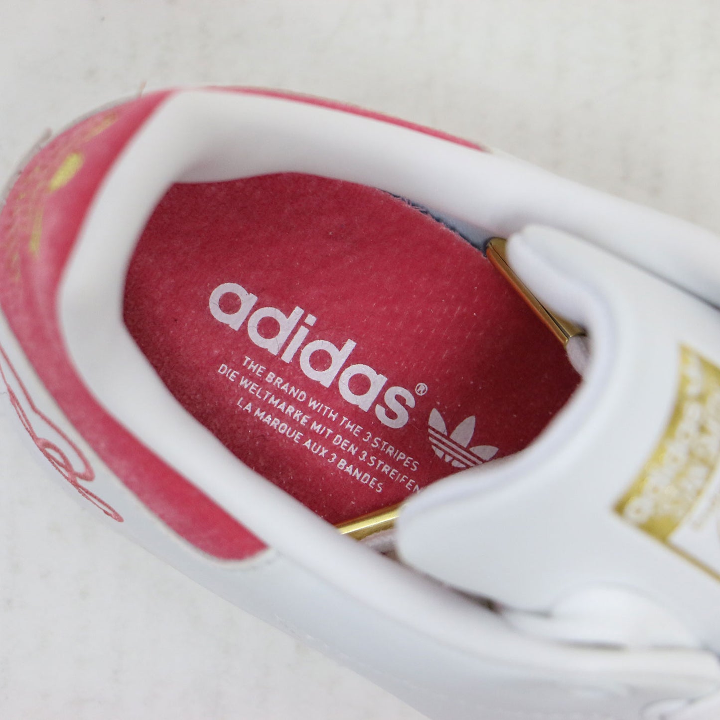 21春夏 STAN SMITH / ローカット レースアップ ハート ベロア 刺繍 ロゴ スニーカー