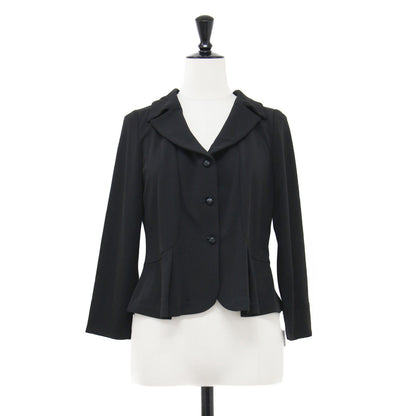 23秋冬 トリアセ ドライ ポンチジャケット / ボレロ 長袖 テーラード コンパクト フレア スリット