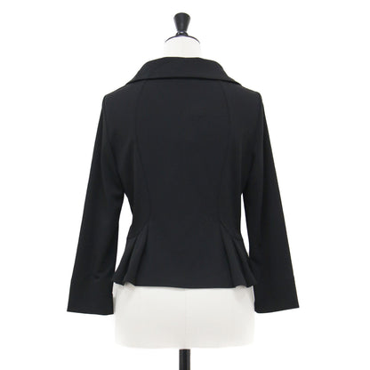 23秋冬 トリアセ ドライ ポンチジャケット / ボレロ 長袖 テーラード コンパクト フレア スリット