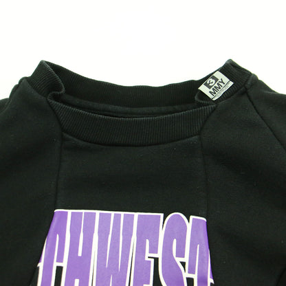 ディフォメーション ショート プルオーバー / Deformation short pullover スウェット 長袖 クルーネック ロゴ プリント コットン