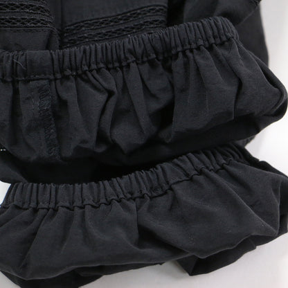 20秋冬 サブリナ トップス / SABRINA TOP ブラウス 七分袖 ボートネック パフスリーブ フリル ギャザー ワッペン コットン