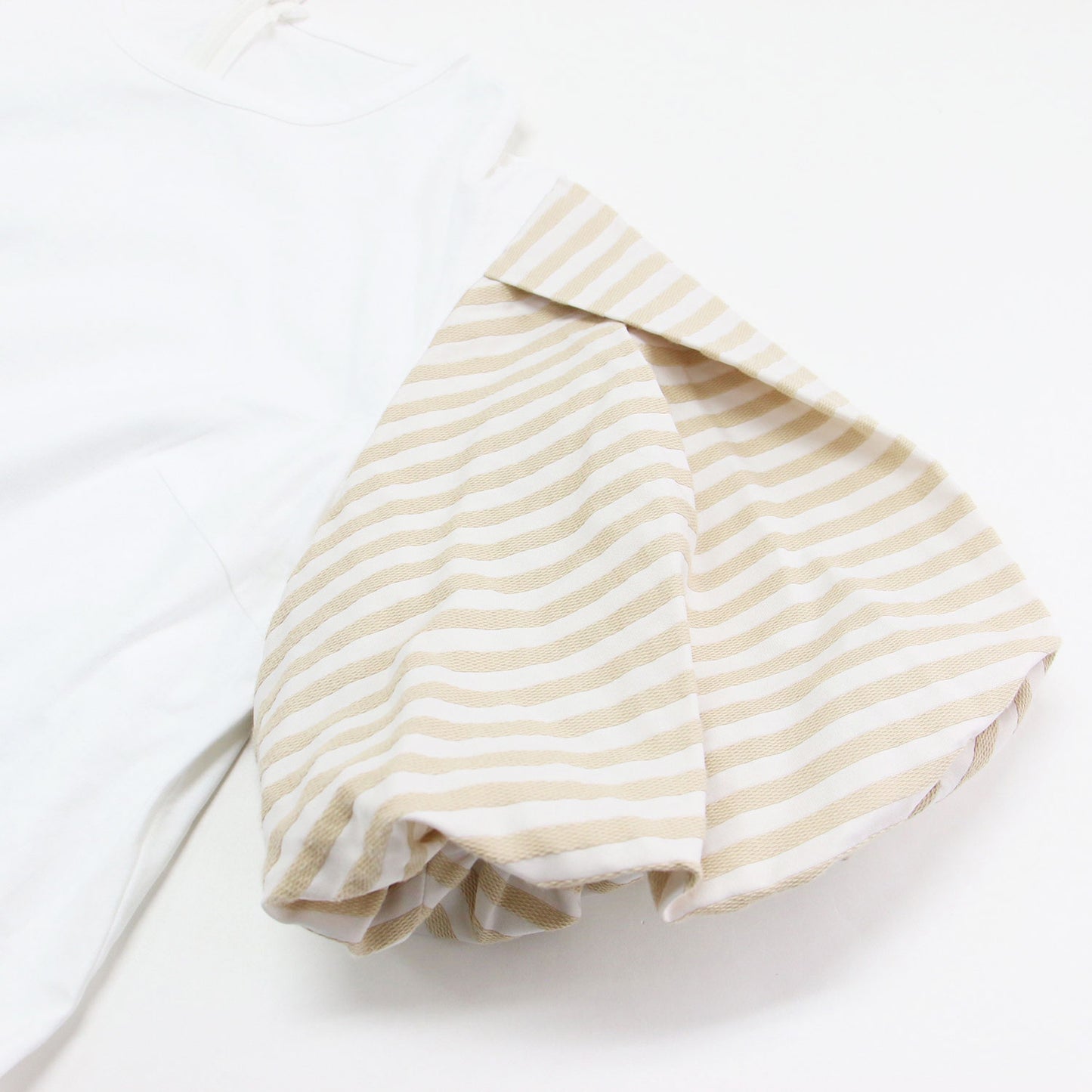 パフスリーブ ティーシャツ / PUFF SLEEVE TEE カットソー 半袖 ボリューム スリーブ クルーネック ボーダー コットン
