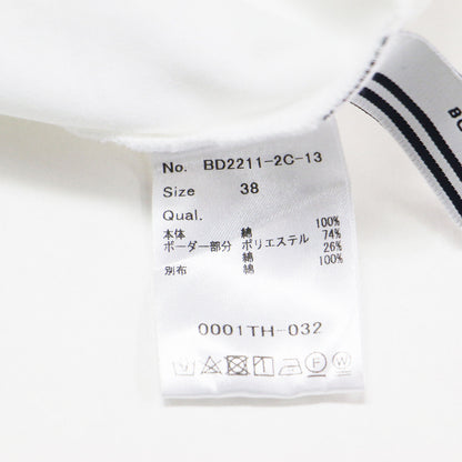 パフスリーブ ティーシャツ / PUFF SLEEVE TEE カットソー 半袖 ボリューム スリーブ クルーネック ボーダー コットン