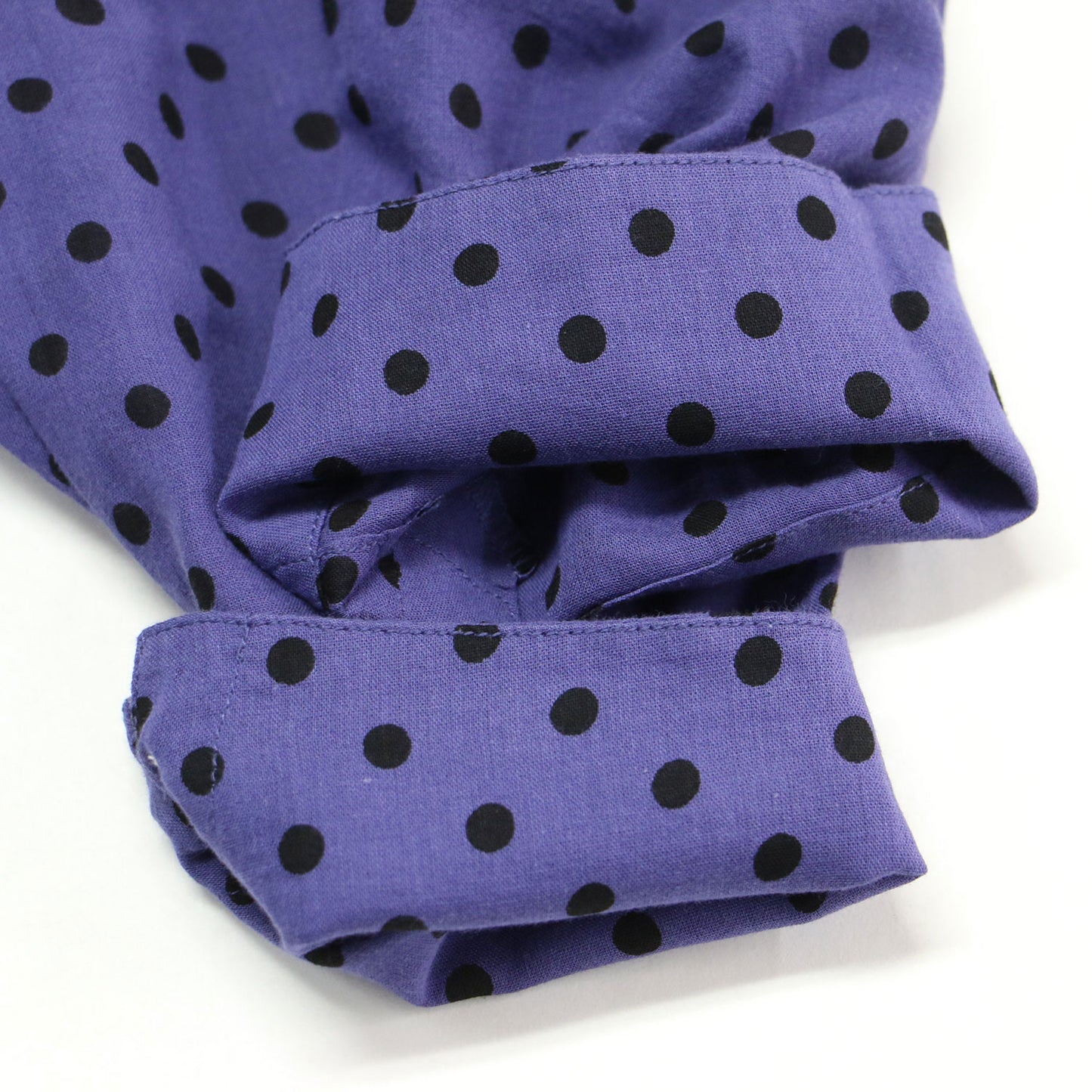 22春夏 ドットプリント タックスリーブ ワンピース / Dot Print Tuck Sleeve Dress ドレス 長袖 クルーネック フレア ギャザー コットン