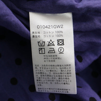 22春夏 ドットプリント タックスリーブ ワンピース / Dot Print Tuck Sleeve Dress ドレス 長袖 クルーネック フレア ギャザー コットン