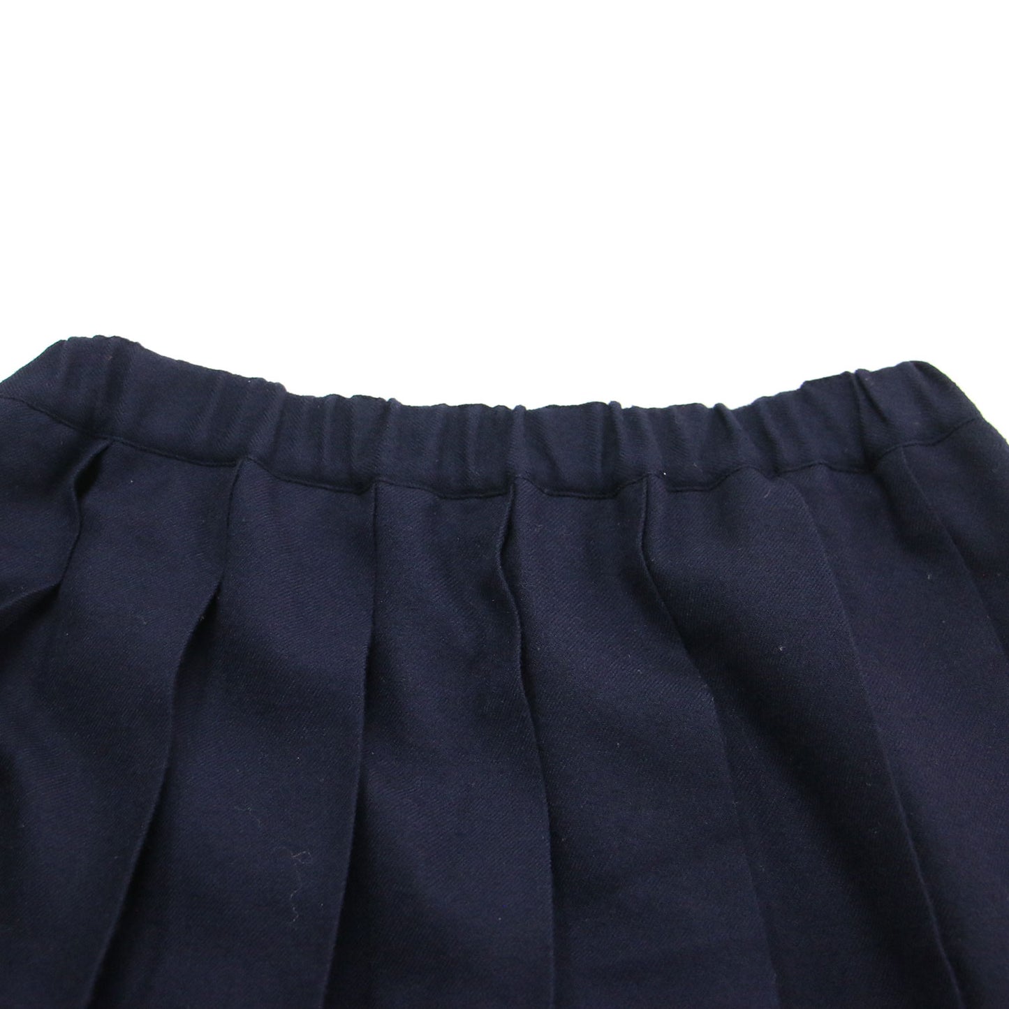 ウール プリーツスカート / フレア ミディ丈 ウエストゴム