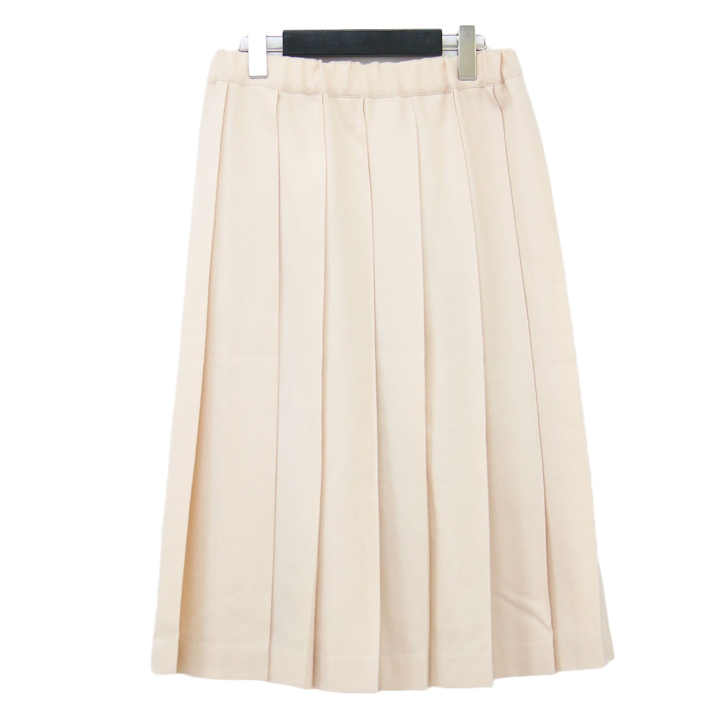ウール プリーツスカート / フレア ミディ丈 ウエストゴム