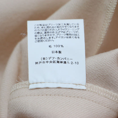 ウール プリーツスカート / フレア ミディ丈 ウエストゴム