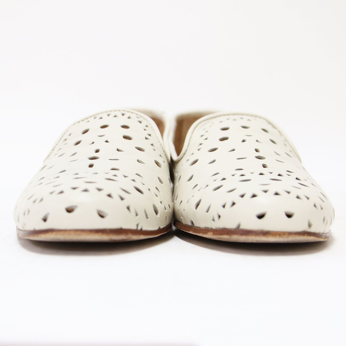 24春夏 カットワーク スリッポン / フラットシューズ ラウンドトゥ レザー