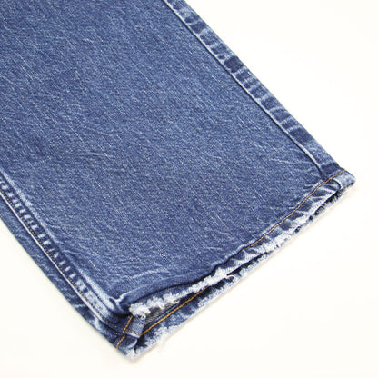 ストレート デニムパンツ / THE COUSIN ハイウエスト 5ポケット ウォッシュ加工 コットン