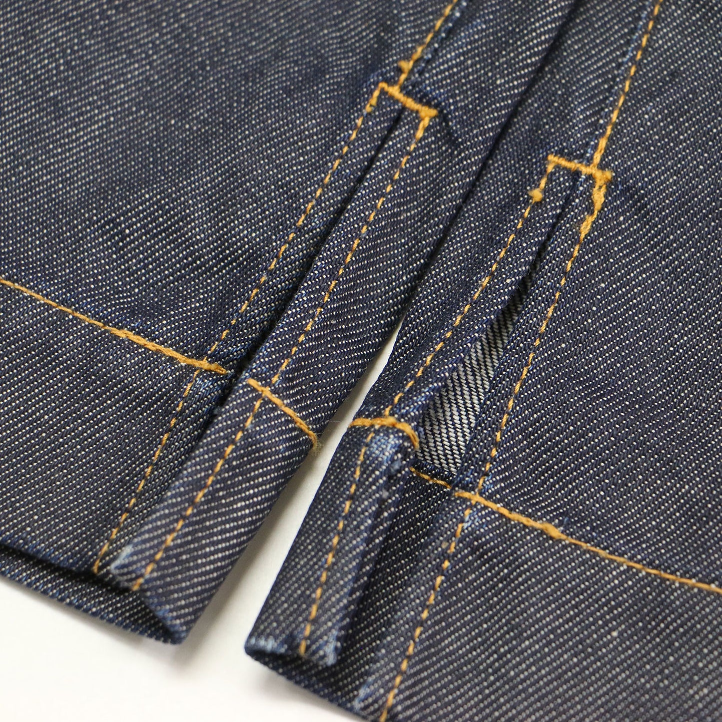 22春夏 スラックスデニム / SlacksDENIM ハイウエスト フルレングス フレア スリット コットン