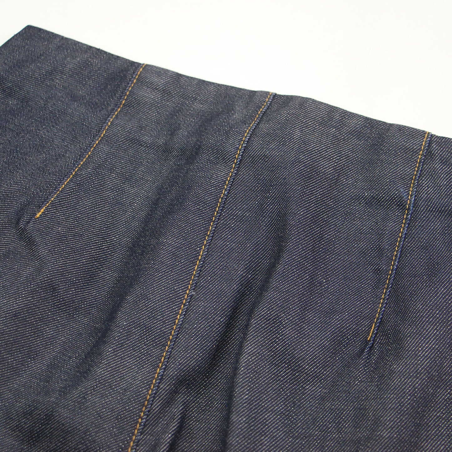 22春夏 スラックスデニム / SlacksDENIM ハイウエスト フルレングス フレア スリット コットン