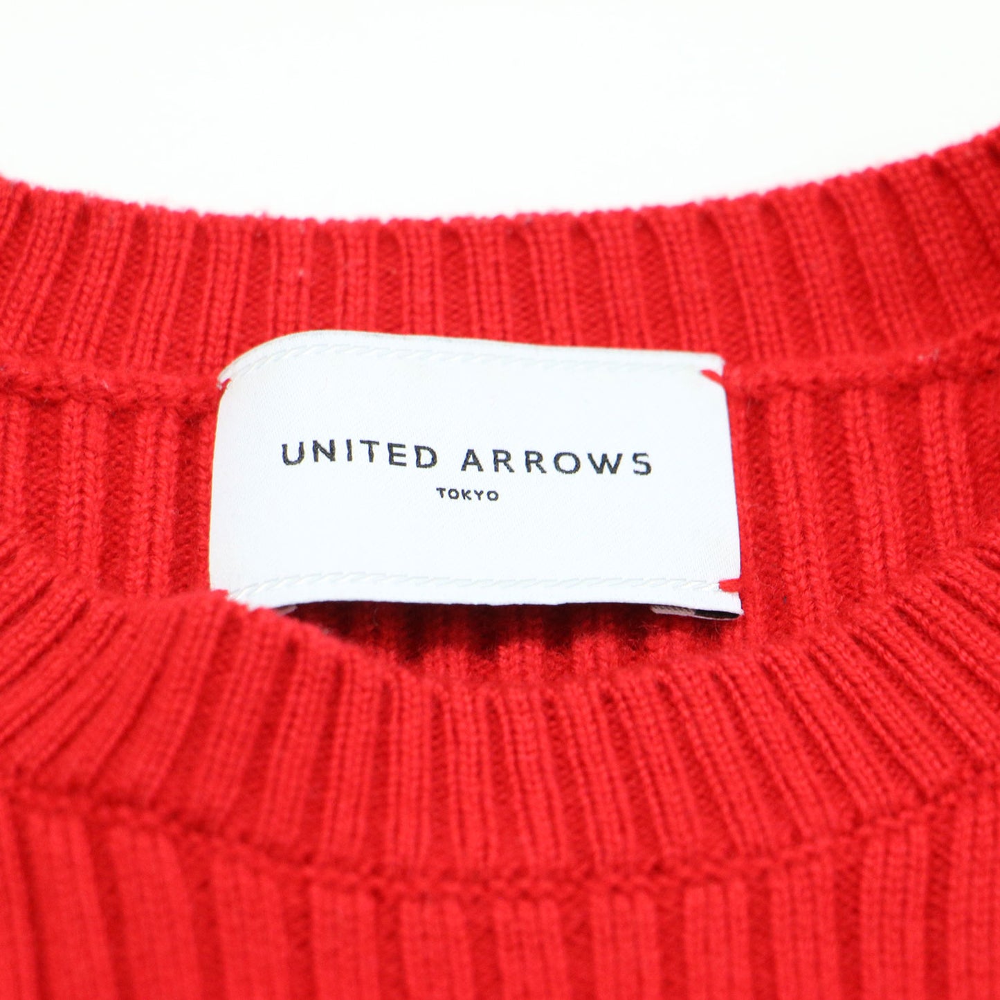 ウール リブ プルオーバー / ニット 長袖 クルーネック コンパクト ストレッチ