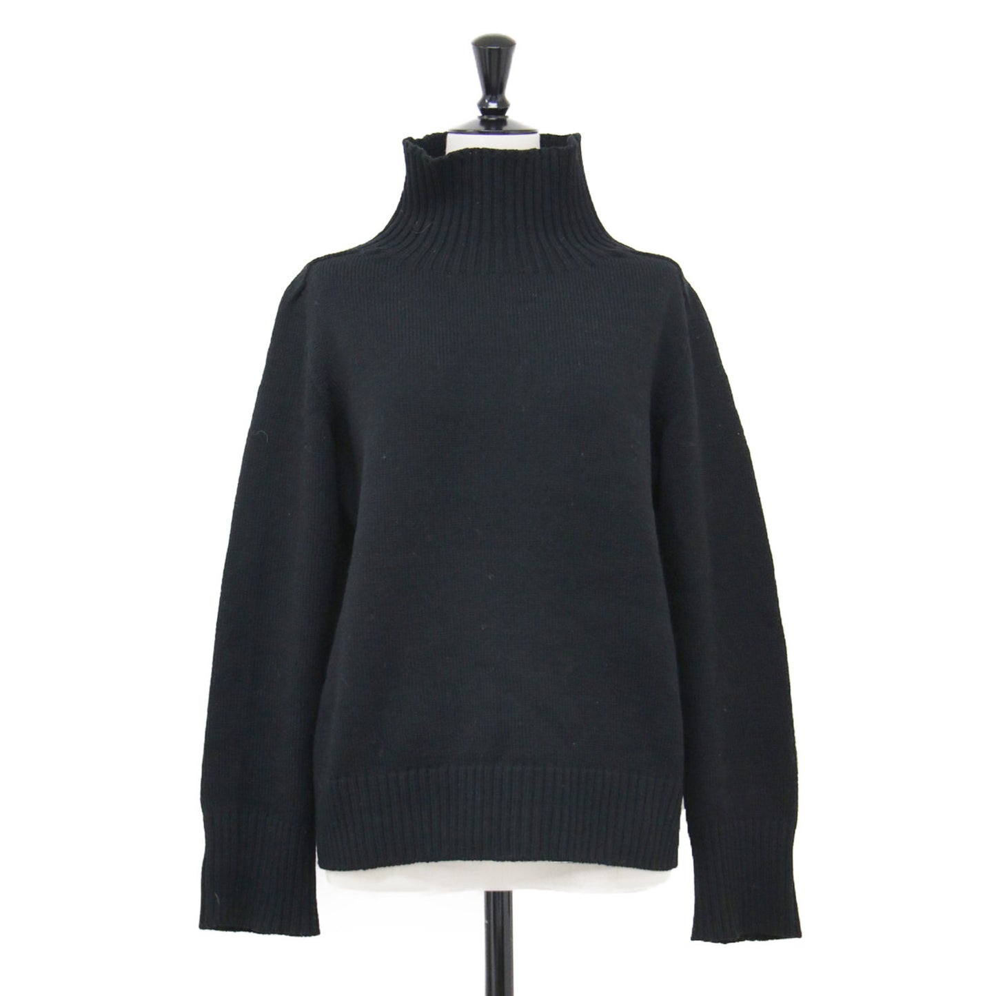 7G 天竺編み タートルネック プルオーバー / ニット 長袖 ラグラン ドロップショルダー ウール