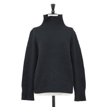 7G 天竺編み タートルネック プルオーバー / ニット 長袖 ラグラン ドロップショルダー ウール