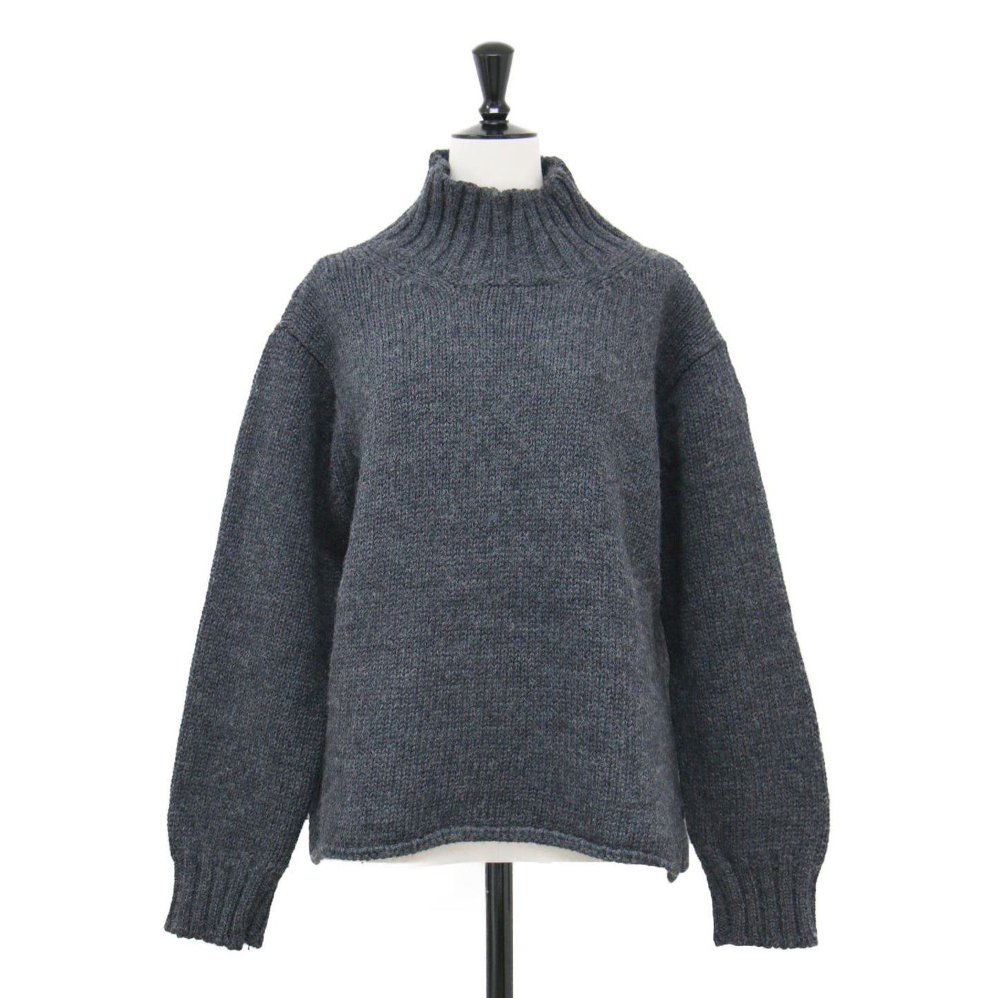 21秋冬 ブリティッシュウール タートルネック プルオーバー / BRITISH WOOL KNIT ニット 長袖 ワイド スリット ローゲージ
