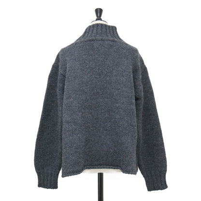 21秋冬 ブリティッシュウール タートルネック プルオーバー / BRITISH WOOL KNIT ニット 長袖 ワイド スリット ローゲージ