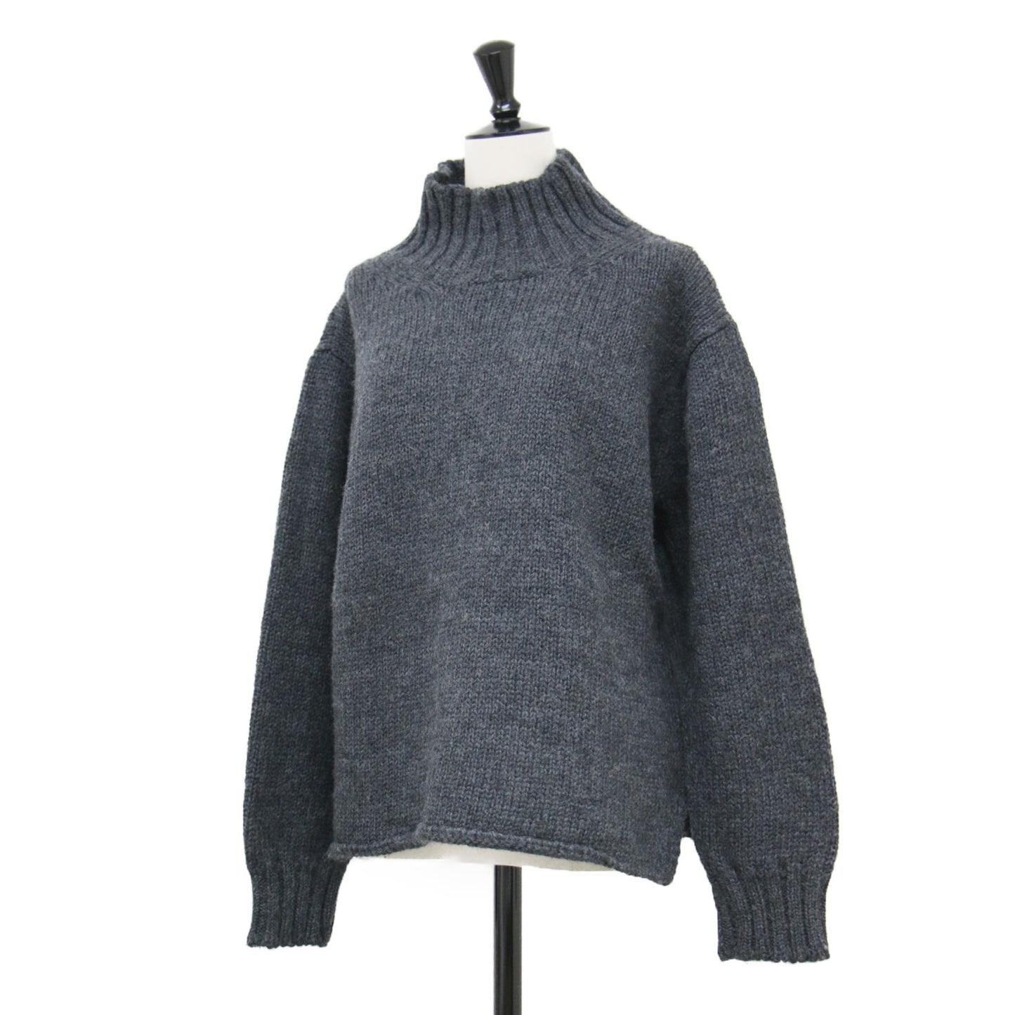 21秋冬 ブリティッシュウール タートルネック プルオーバー / BRITISH WOOL KNIT ニット 長袖 ワイド スリット ローゲージ