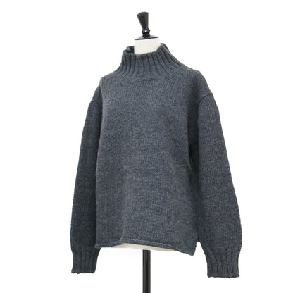 21秋冬 ブリティッシュウール タートルネック プルオーバー / BRITISH WOOL KNIT ニット 長袖 ワイド スリット ローゲージ