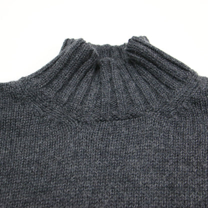 21秋冬 ブリティッシュウール タートルネック プルオーバー / BRITISH WOOL KNIT ニット 長袖 ワイド スリット ローゲージ