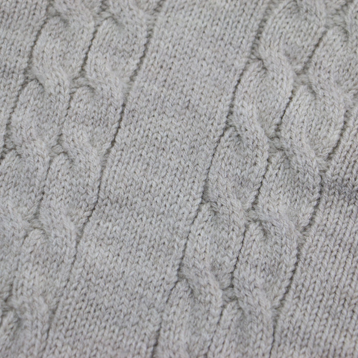 22秋冬 Vネック ケーブル プルオーバー / ANDEAN HIGHLAND WOOL ニット ドロップショルダー クロップド丈 ワイド ローゲージ