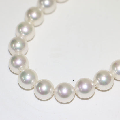 貝パール ネックレス 8mm / Pearl Necklace マグネット メタリック SV925