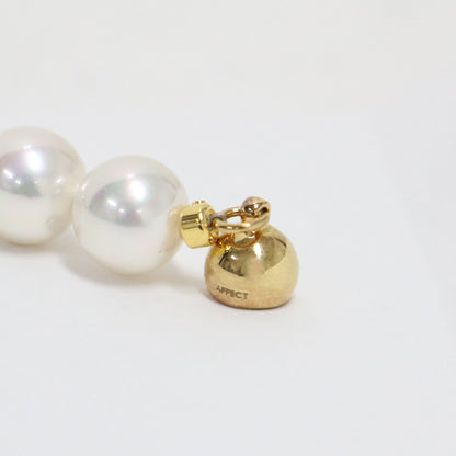 貝パール ネックレス 8mm / Pearl Necklace マグネット メタリック SV925