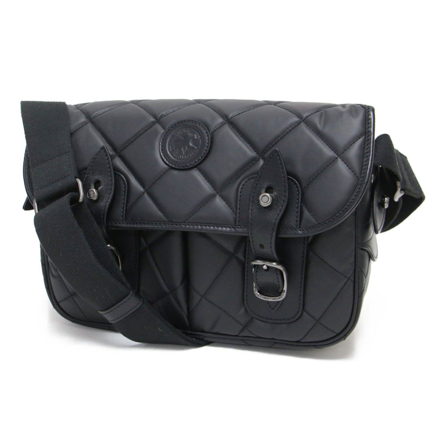 バチュー サーパス キルティング キャリーオール / ショルダーバッグ 2WAY 肩掛け クロスボディ ナイロン 牛革