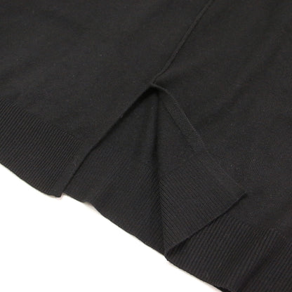 23秋冬 バックスリット ニットベスト / プルオーバー タートルネック ドロップショルダー ヤクウール