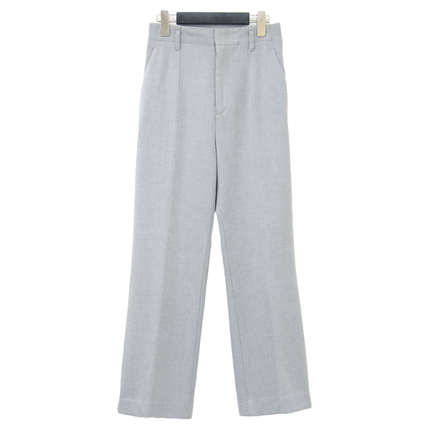 23秋冬 パウダー ビューティー パンツ / スラックス センタープレス ストレッチ ギャザー ウール