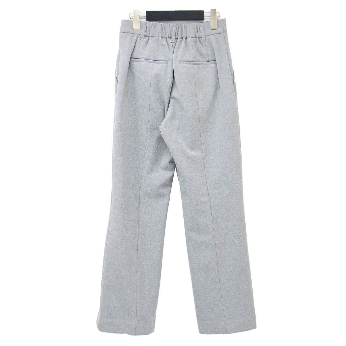 23秋冬 パウダー ビューティー パンツ / スラックス センタープレス ストレッチ ギャザー ウール