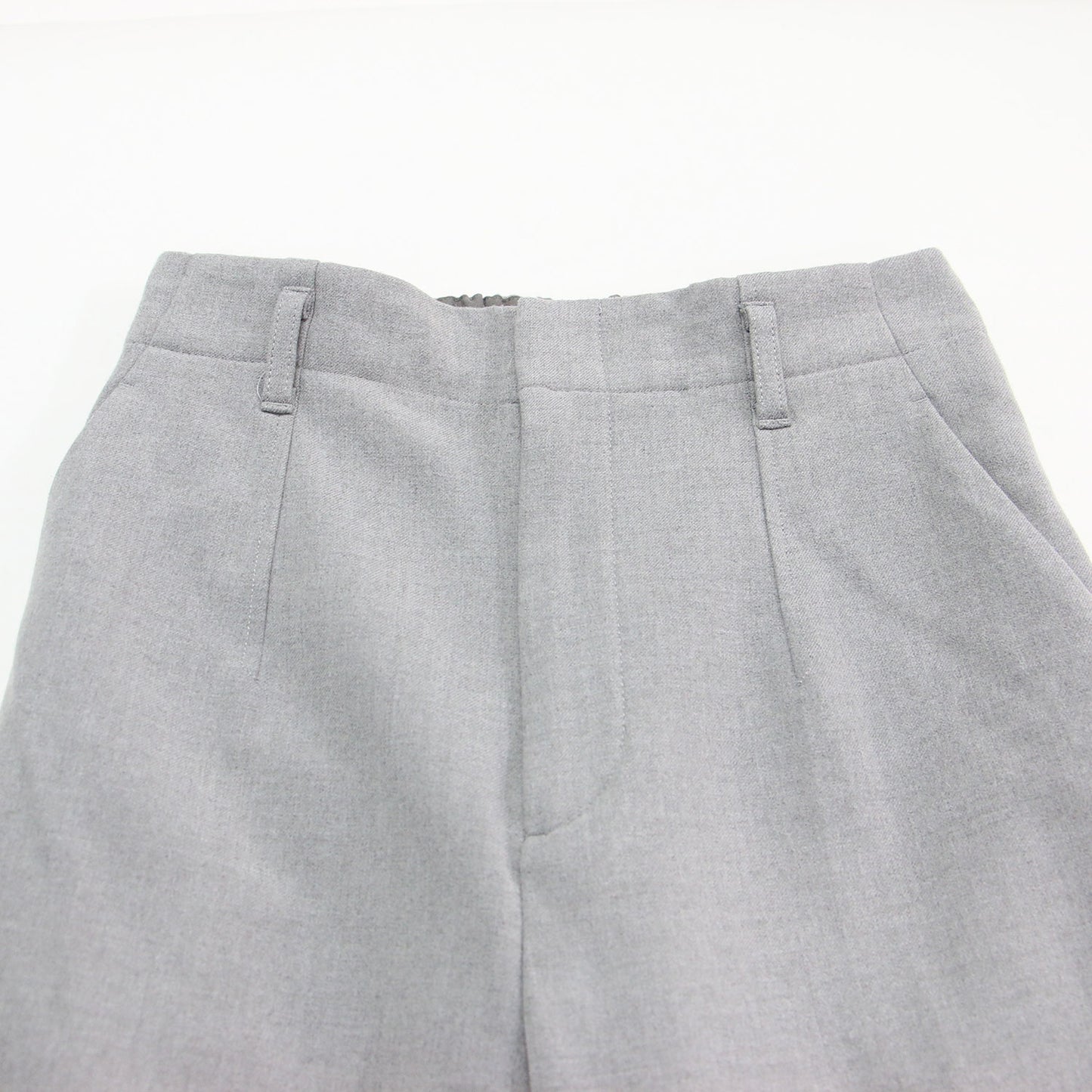 23秋冬 パウダー ビューティー パンツ / スラックス センタープレス ストレッチ ギャザー ウール