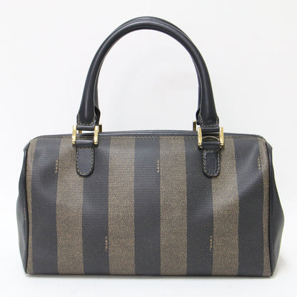 レザー ストライプ ハンドバッグ / ボストンバッグ ミニ ロゴ ステッチ 2WAY クロスボディ