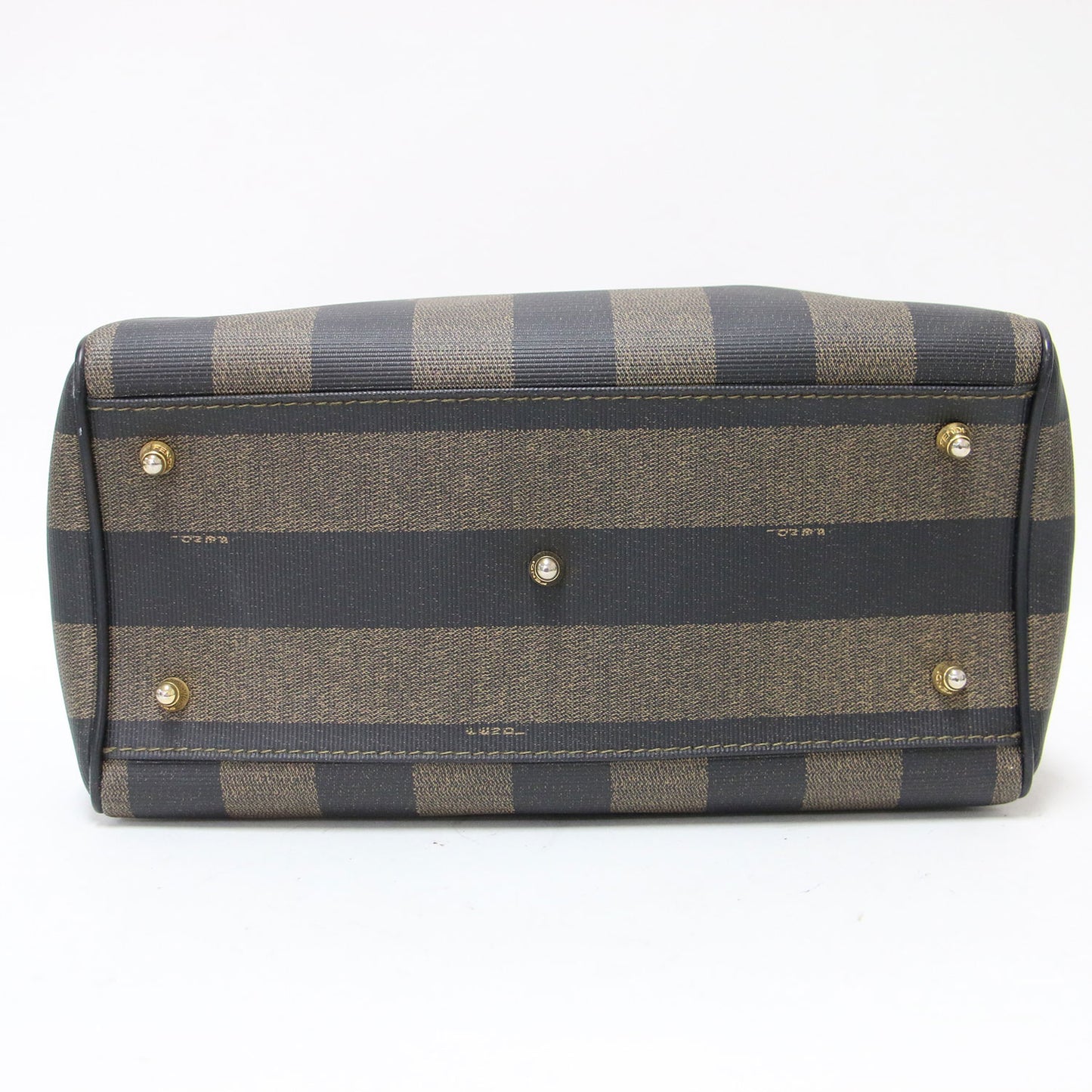 レザー ストライプ ハンドバッグ / ボストンバッグ ミニ ロゴ ステッチ 2WAY クロスボディ