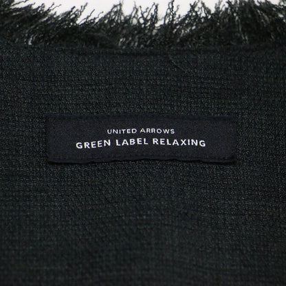 23春夏 ドライタッチ ツイード デザイン ジレ / ベスト ノースリーブ Vネック ベルト フリンジ