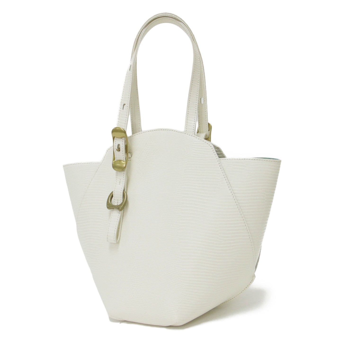 20春夏 ヘプタゴンリザード ハンドバッグ / 肩掛け 七角形 型押し レザー