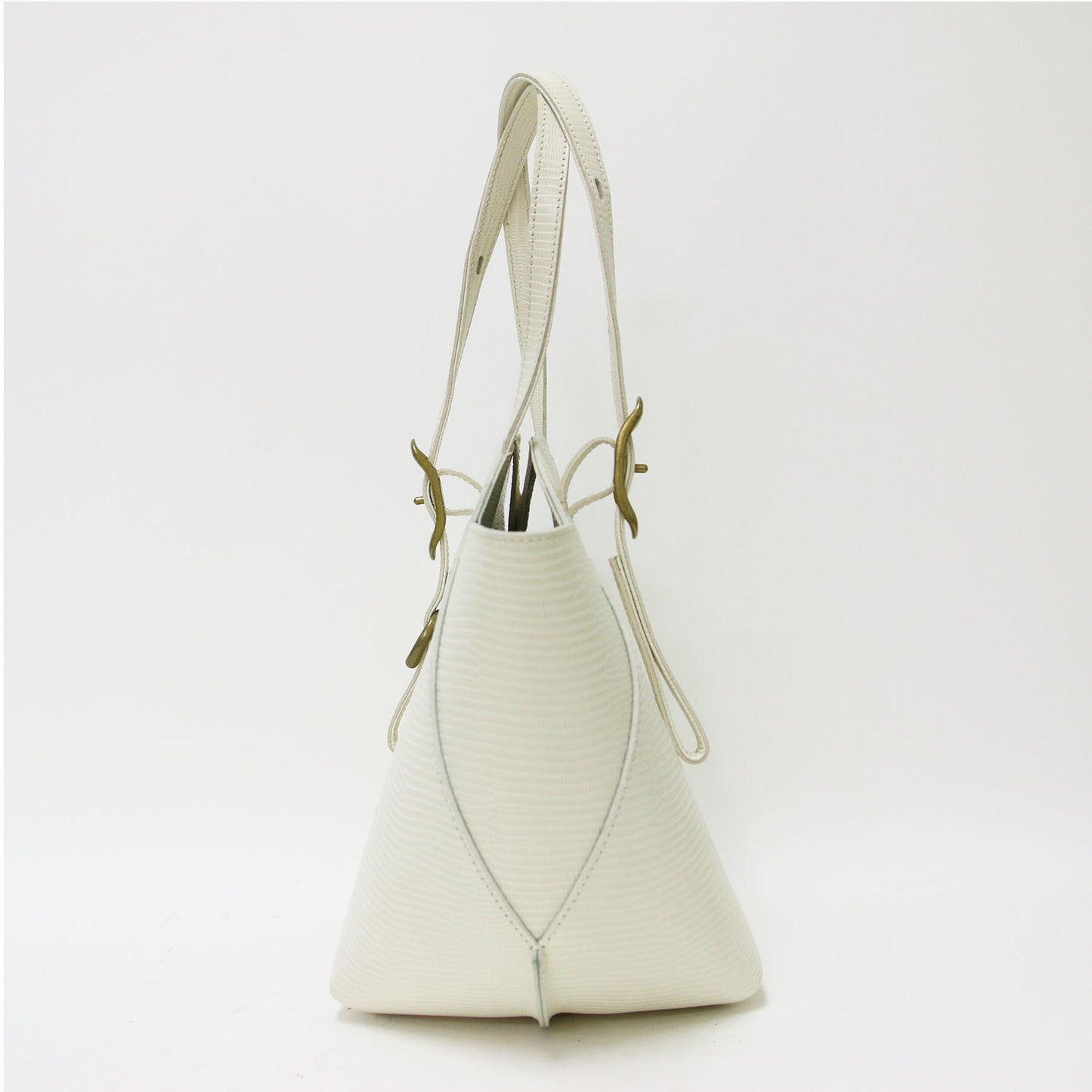 20春夏 ヘプタゴンリザード ハンドバッグ / 肩掛け 七角形 型押し レザー