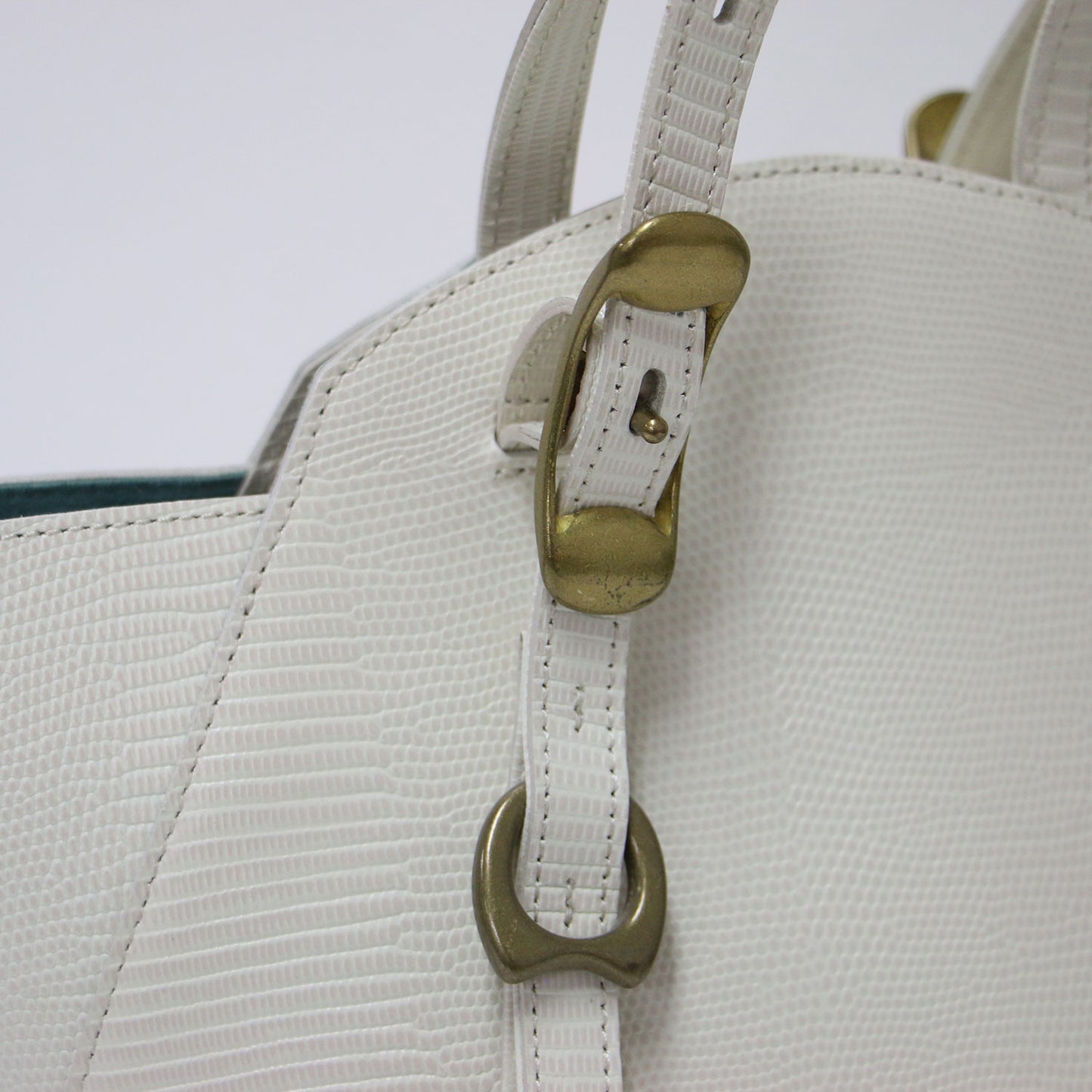 20春夏 ヘプタゴンリザード ハンドバッグ / 肩掛け 七角形 型押し レザー