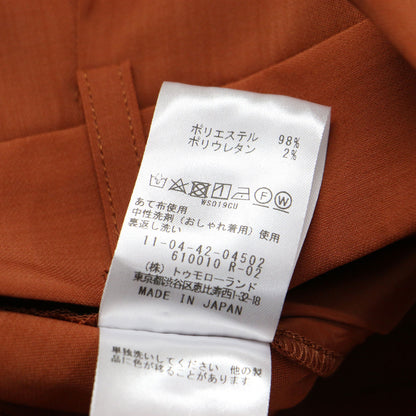 24春夏 ポリエステルツイル 2タック スラックスパンツ / ワイドパンツ ストレッチ Aライン