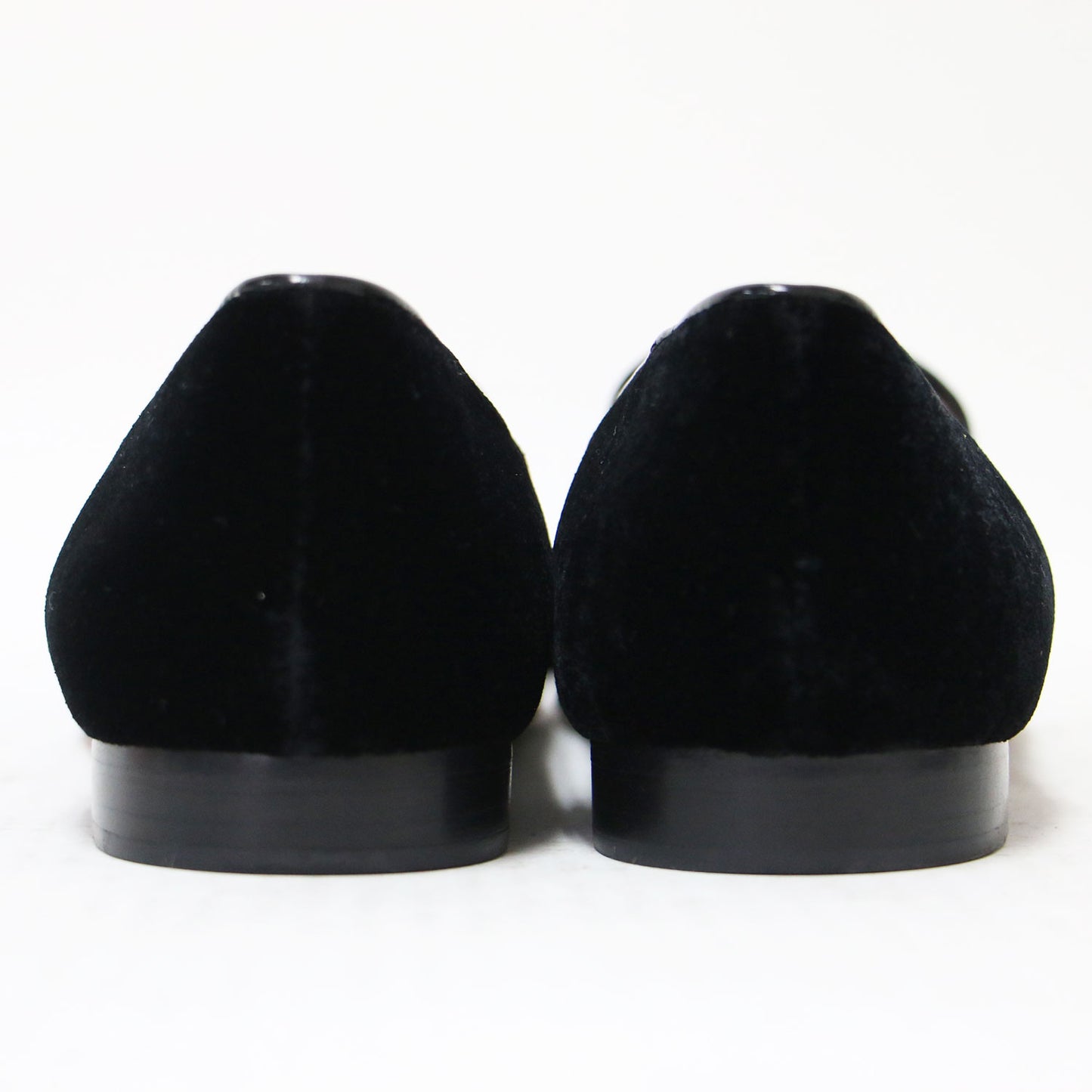 ラウンジプードル ローファー / スリッポン ラウンドトゥ ベルベット ビジュー パール 牛革