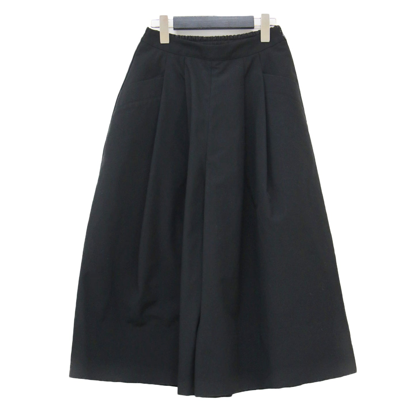 ツータック フレア ミディパンツ / ワイドパンツ Aライン ギャザー