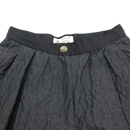 ジャガード フレア ワイドパンツ / ミモレ丈 Aライン タック ビジュー