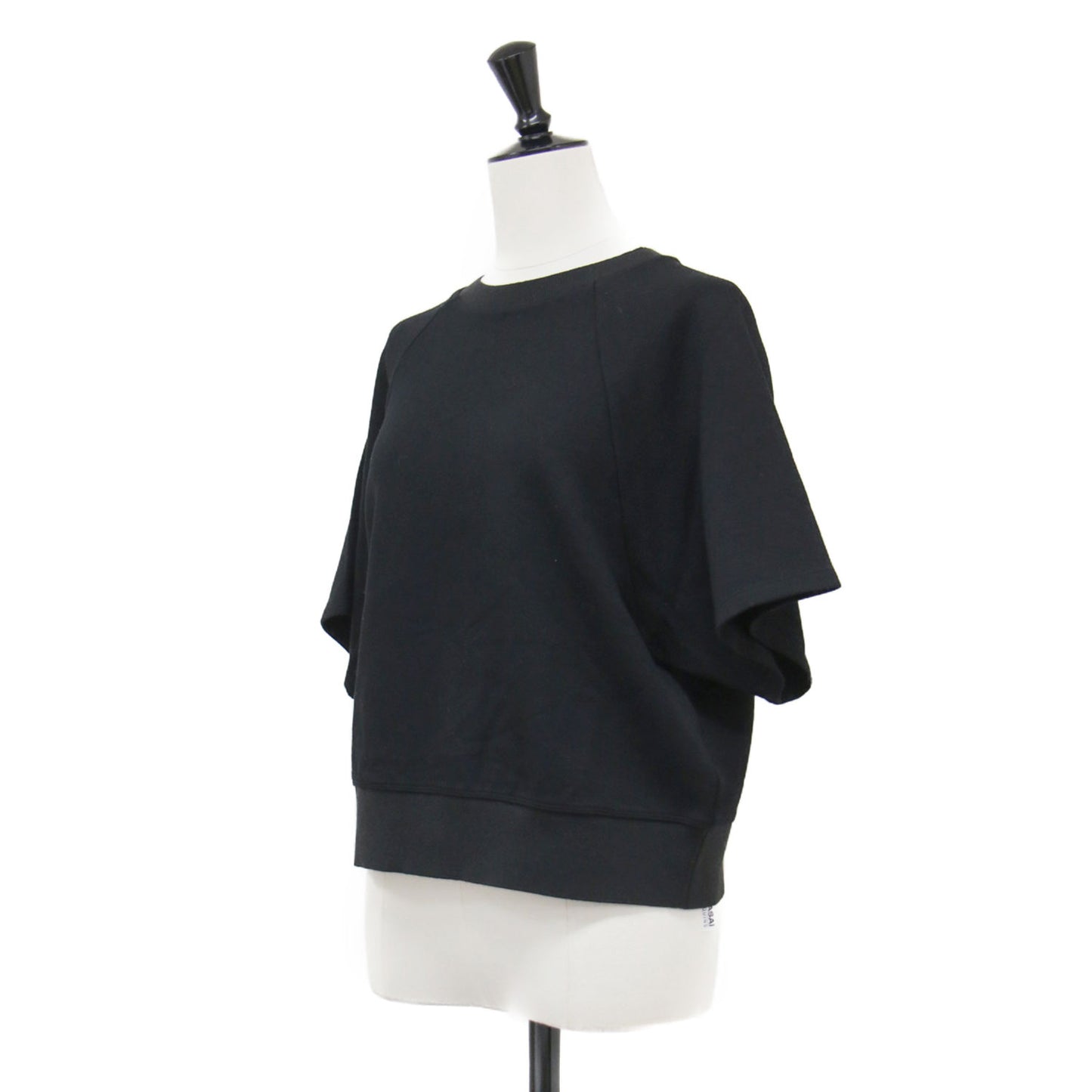 クロップドスウェットシャツ / Double Knit LT N SS Seam Sweatsh プルオーバー ショート丈 クルーネック 半袖 ラグラン リブ ウール